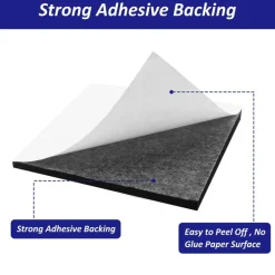 Foam Padding Sheets with Adhesive Backing - Self Stick Neoprene Insulation Foam,8PCS 1/4 Inch Thick X 4 Inch Long X 4 Inch Wide - Closed Cell Foam Sheet Square Pad