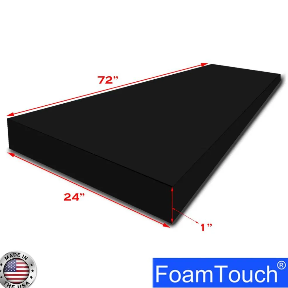 FoamTouch® 1" x 24" x 72" High Density Upholstery Foam