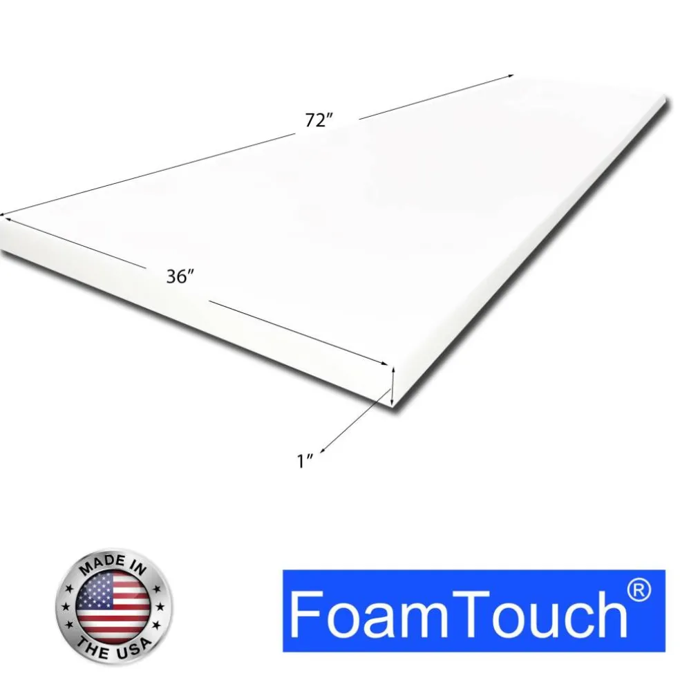FoamTouch® 1" x 36" x 72" High Density Upholstery Foam