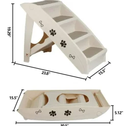Foldable Dog Ramp Stairs For Small Pets Dog Pickup Travel Ladder MAX 100 LB