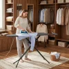 Foldable Ironing Board, Grey Adjustable Height Steam Ironing Table with 48" x 18" Surface, Integrated Iron Holder, Steel Frame and Non-Slip Feet