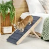 Folding Adjustable Wood Dog Ramp, Non-Slip Pet Ramp for Bed Sofa