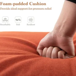 Folding Outdoor Chaise Cushion Pad with Adjustable Fixing Straps