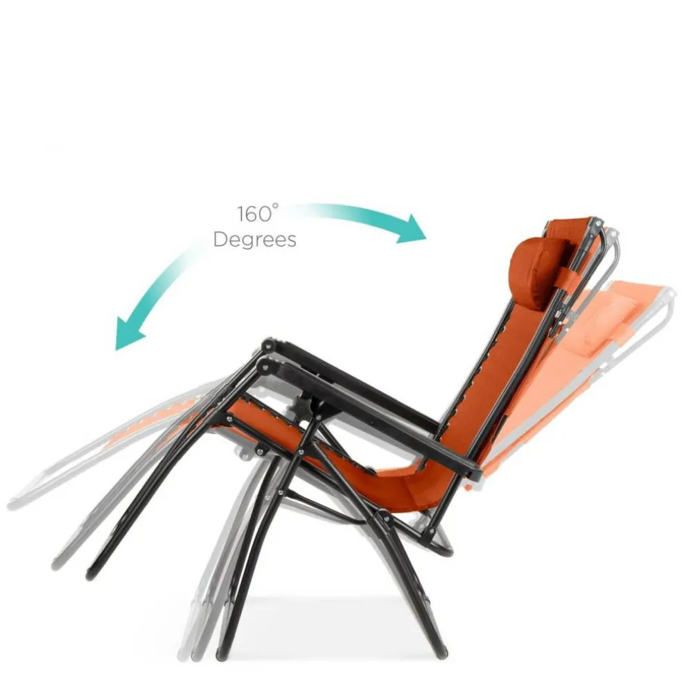 Folding Zero Gravity Lounge Chair with Sun Canopy for Patio
