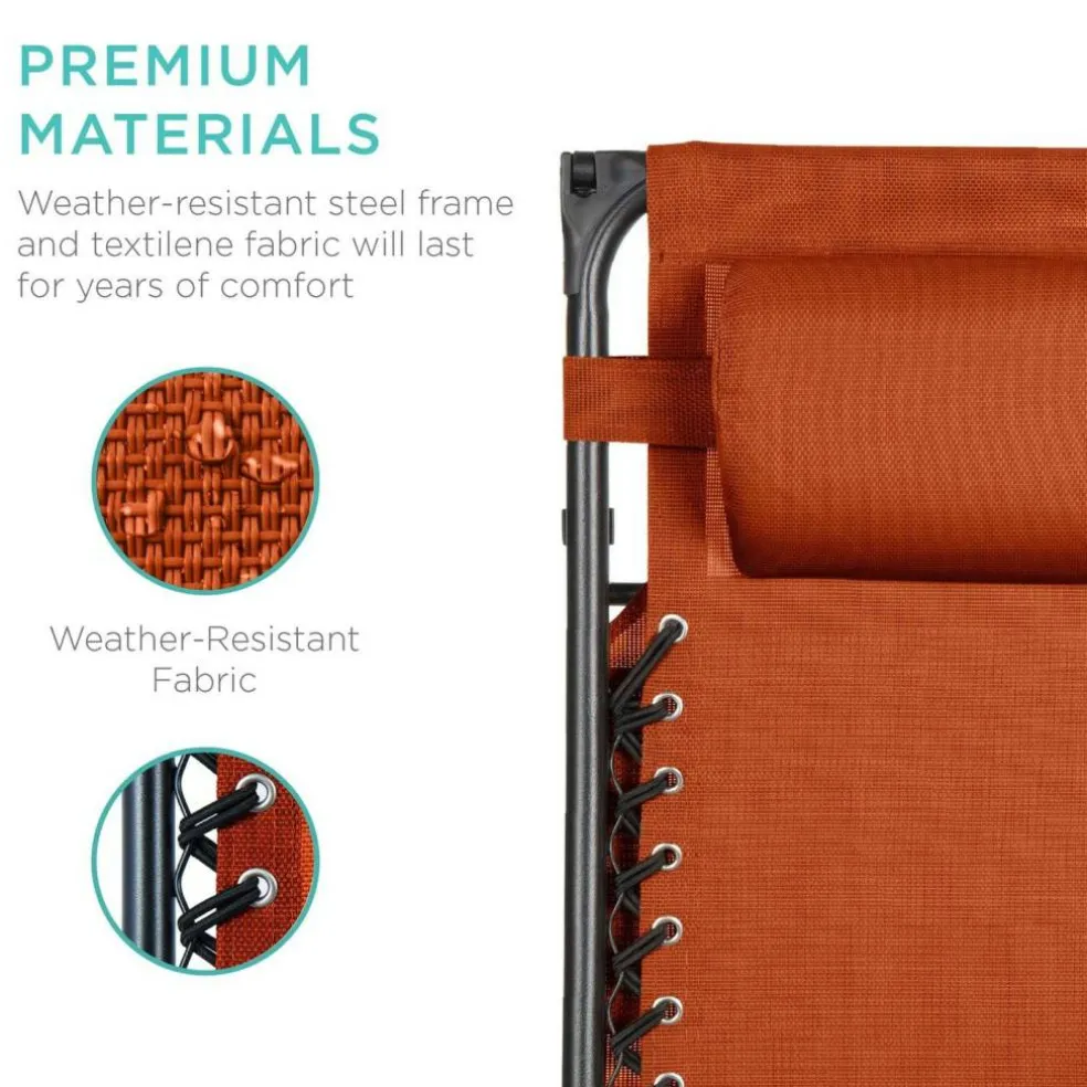 Folding Zero Gravity Lounge Chair with Sun Canopy for Patio