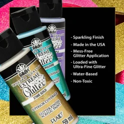FolkArt® Extreme Glitter Acrylic Craft Paint Set