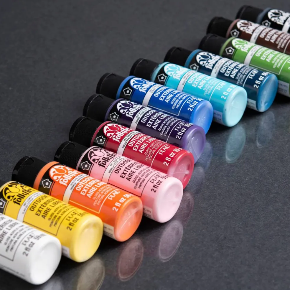 FolkArt® Outdoor Gloss Acrylic Craft Paint 12 Color Set