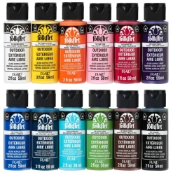 FolkArt® Outdoor Gloss Acrylic Craft Paint 12 Color Set