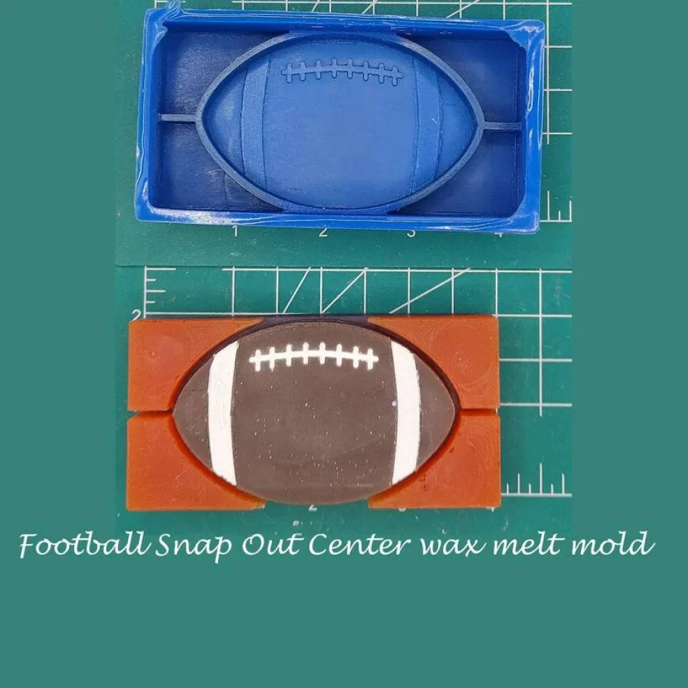 Football Snap Out Center Wax Melt Snap Bar Silicone Mold