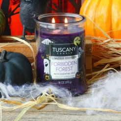 Forbidden Forest: Twilight Amber & Oak Scented Halloween Candle (18 oz)