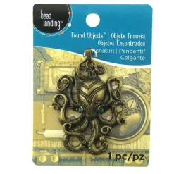 Found Objects™ Antique Brass Octopus Pendant by Bead Landing™
