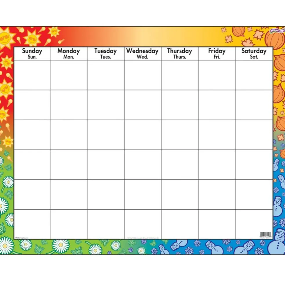 Four Seasons Wipe-Off® Calendar, Monthly