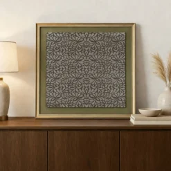 Framed Green Cattle Path Linen Art Wall Décor by Ashland®