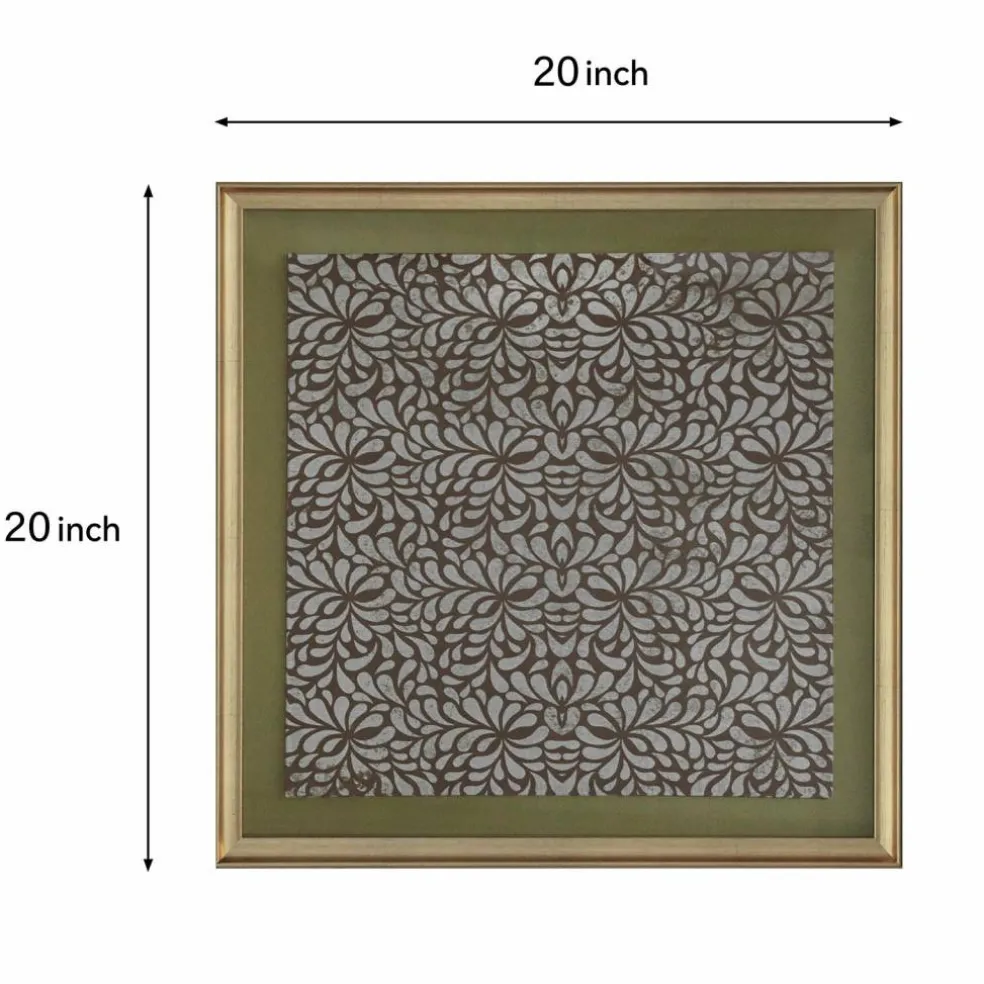 Framed Green Cattle Path Linen Art Wall Décor by Ashland®