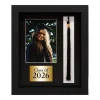 Framerly - 5"w x 7"h Tassel & Photo Frame Class of 2026 - Gold - Eco-Friendly Black Matte Moulding