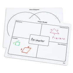 Frayer Model & Venn Diagram Write-On/Wipe-Off Mats, Set of 10