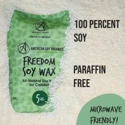 Freedom Soy Wax Beads for Candle Making - Natural Candle Making Supplies - Paraffin-Free, Beeswax-Free Candle Wax for Container Candles, Tealights and Wax Melts, 10 lbs