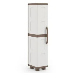 Freestanding Slim Pantry Storage Cabinet with Door, Adjustable Shelf Organizer for Bathroom, Kitchen, Laundry Room and Closet