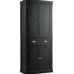Freestanding Tall Kitchen Cabinet with 3-Position Adjustable Shelves and Large Capacity Drawer