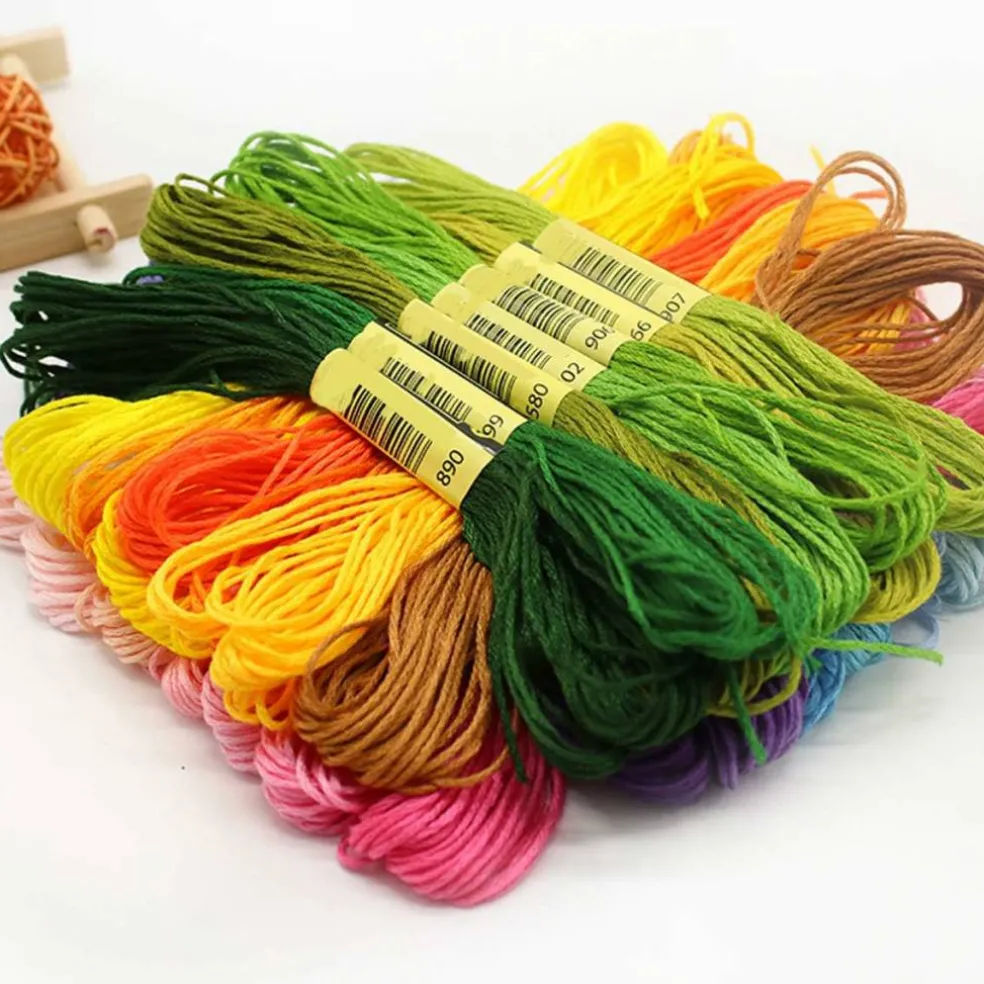Friendship Bracelet String 50 Skeins Rainbow Color Embroidery Floss