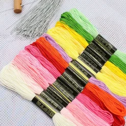 Friendship Bracelet String 50 Skeins Rainbow Color Embroidery Floss