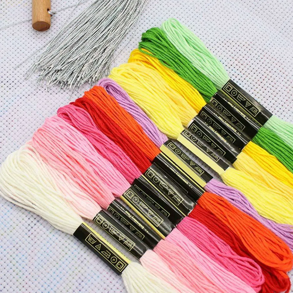 Friendship Bracelet String 50 Skeins Rainbow Color Embroidery Floss