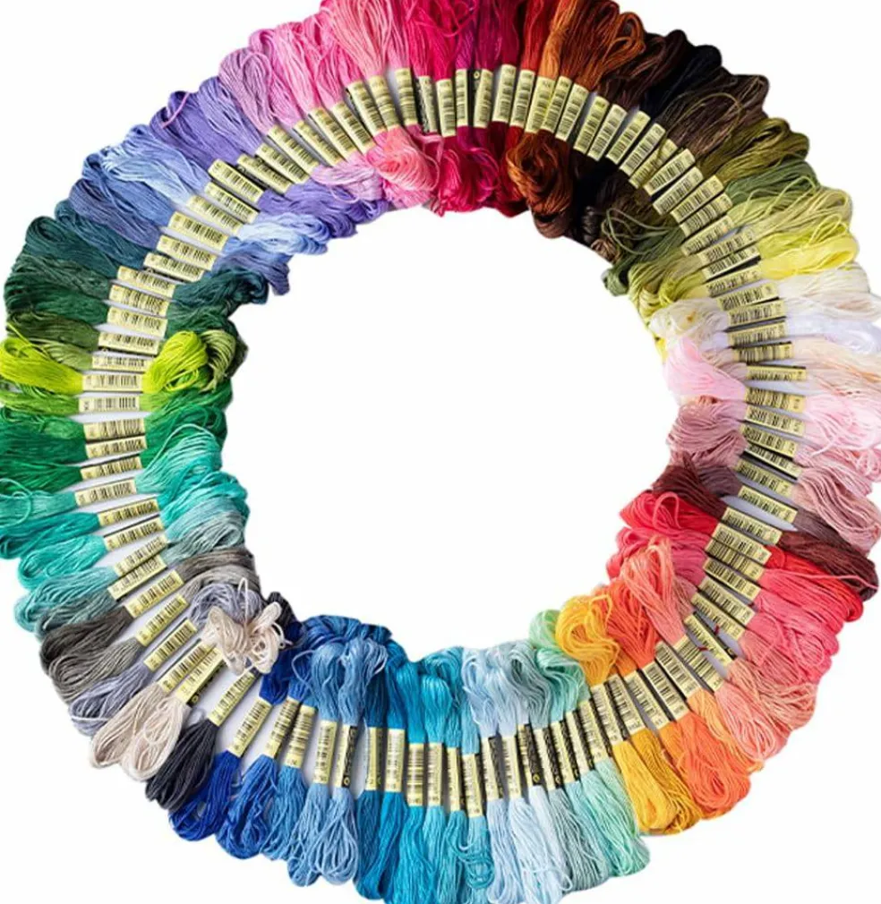 Friendship Bracelet String 50 Skeins Rainbow Color Embroidery Floss