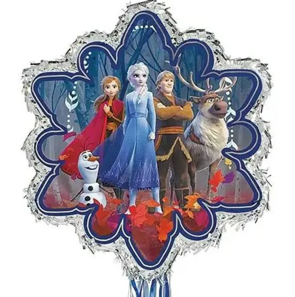 Frozen 2, Double Sided, Pull-String Pinata, Foil Edges - 1 Pinata