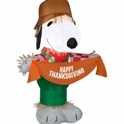 3.5ft. Airblown® Inflatable Thanksgiving Snoopy as Scarecrow
