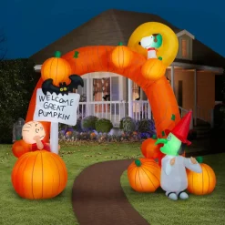 9.5ft. Airblown® Peanuts® Inflatable Great Pumpkin Halloween Archway Yard Décor