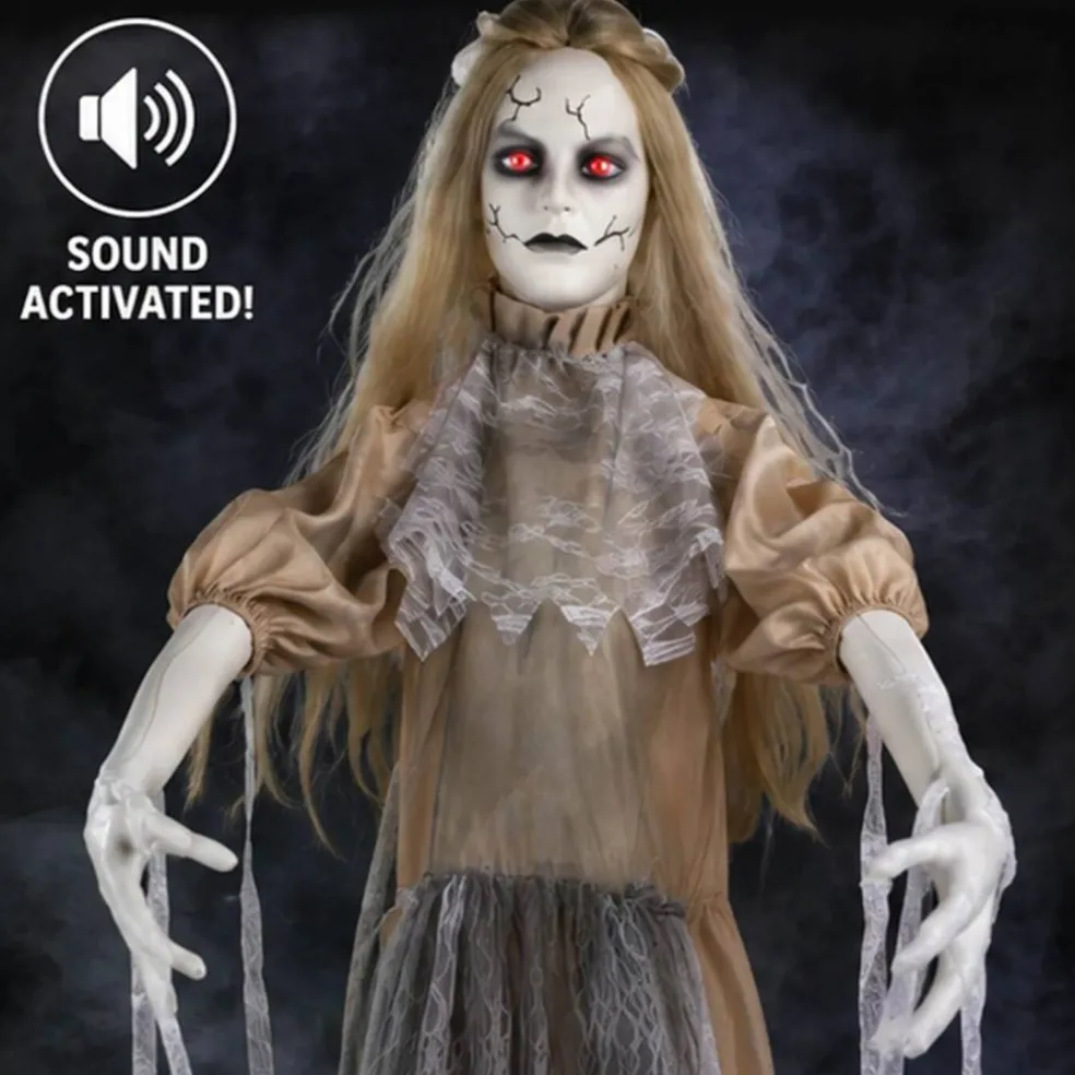 5.6 Ft. Animated Zombie Bride Outdoor Yard Decoration