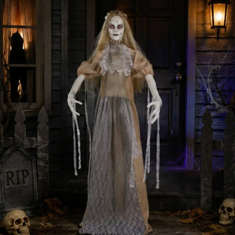 5.6 Ft. Animated Zombie Bride Outdoor Yard Decoration