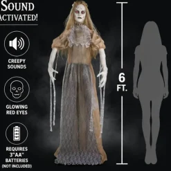 5.6 Ft. Animated Zombie Bride Outdoor Yard Decoration