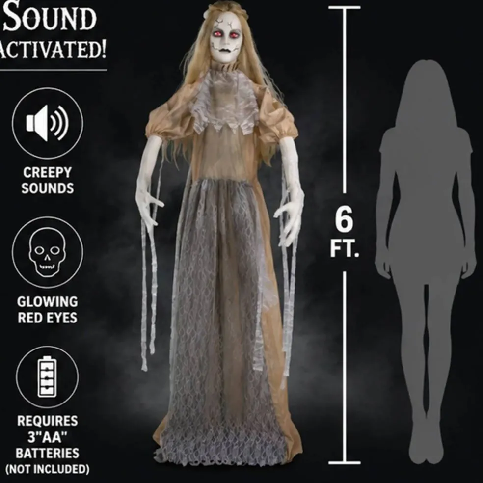 5.6 Ft. Animated Zombie Bride Outdoor Yard Decoration
