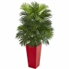 3.3ft. Areca Palm Plant in Red Planter
