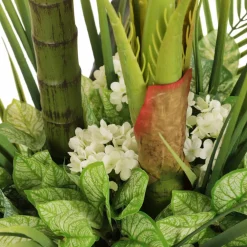 6ft. Artificial Areca Palm Tree in White Decorative Pot