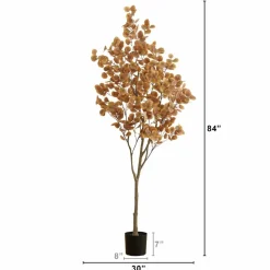 7ft. Artificial Autumn Fall Eucalyptus Tree