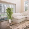 6ft. Artificial Ficus Microcarpa Tree in White Decorative Pot