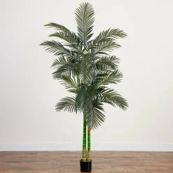 8ft. Artificial Golden Cane Palm Tree