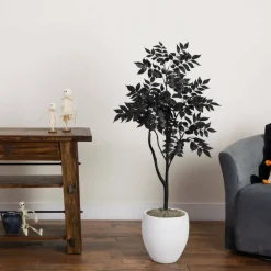 4ft. Artificial Halloween Black Sumac Tree