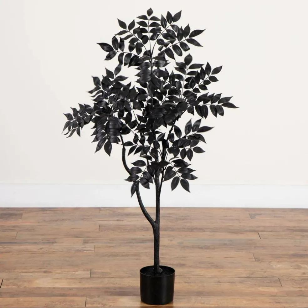4ft. Artificial Halloween Black Sumac Tree