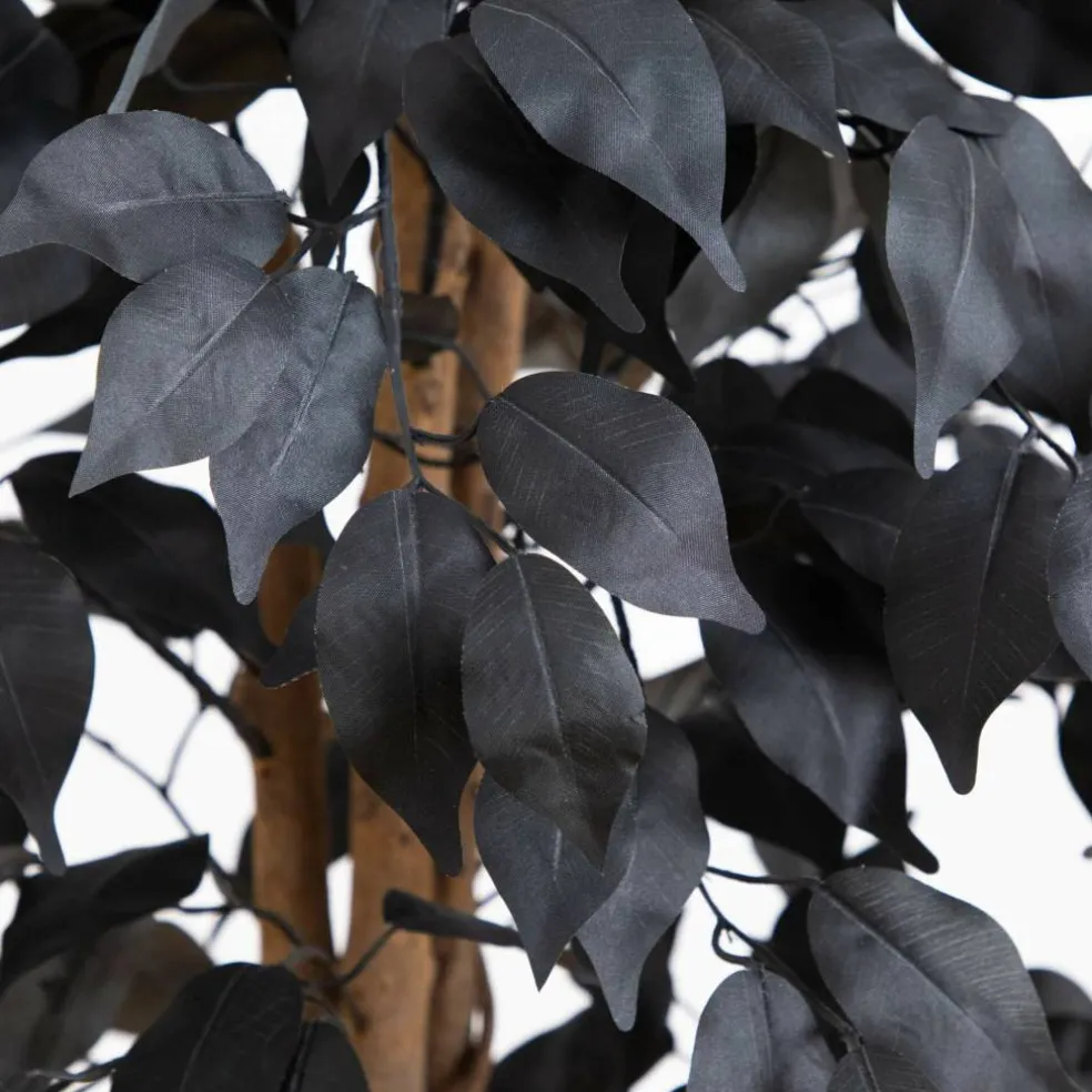 3ft. Artificial Halloween Black Ficus Tree with Natural Trunk