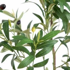 5ft. Artificial Minimalist Olive Tree in White Decorative Planter