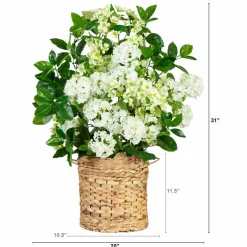 2.5ft. Artificial Mixed Flower Arrangement in Hyacinth Weave Basket