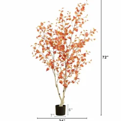 6ft. Autumn Birch Artificial Fall Tree