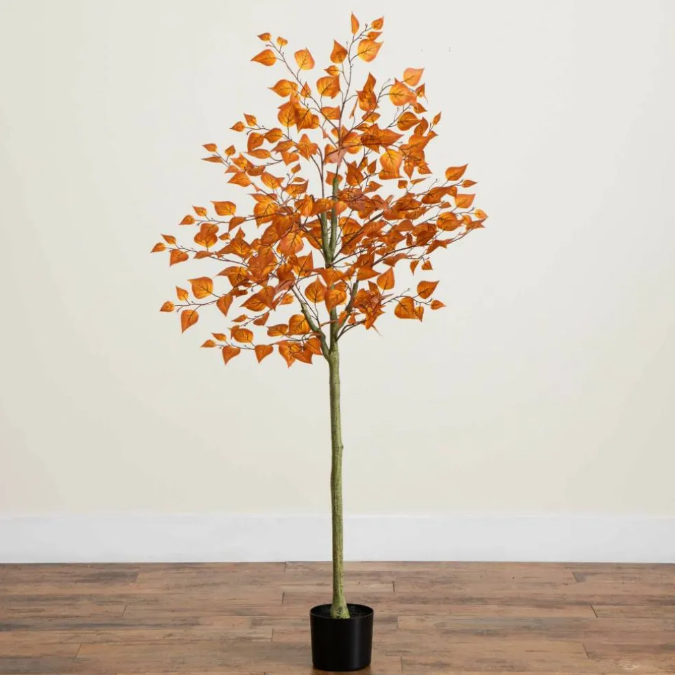 5ft. Autumn Birch Leaf Artificial Fall Tree