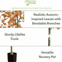 5ft. Autumn Birch Leaf Artificial Fall Tree