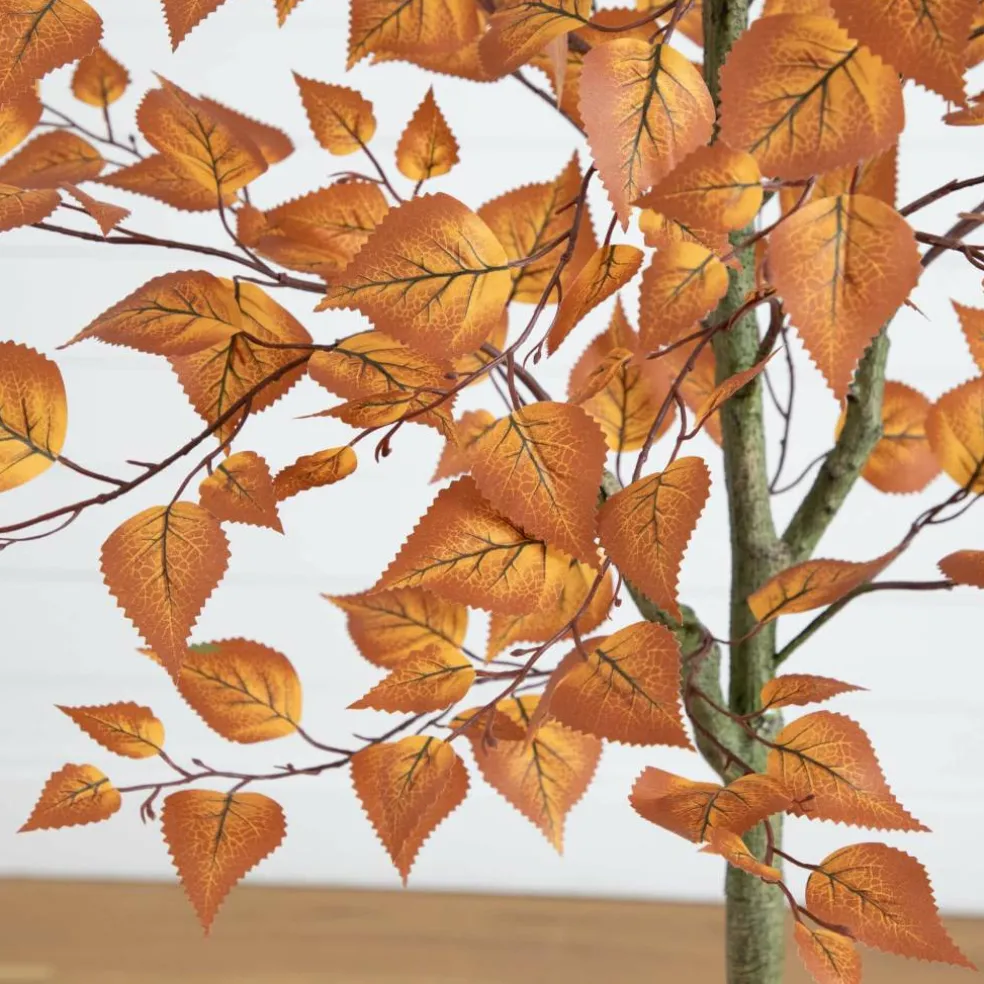 5ft. Autumn Birch Leaf Artificial Fall Tree