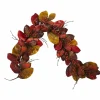 6ft. Autumn Magnolia Leaf with Berries Garland