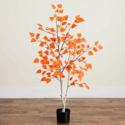 4ft. Autumn Paper Birch Artificial Fall Tree